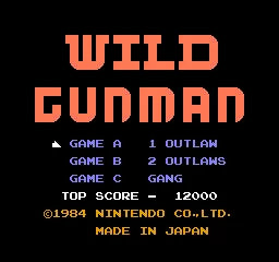 Wild Gunman - NES spill