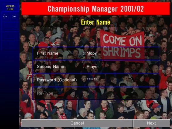 Championship Manager: Season 01/02 - Xbox spill