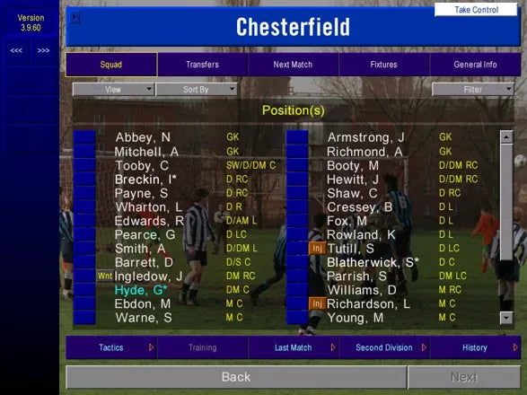 Championship Manager: Season 01/02 - Xbox spill