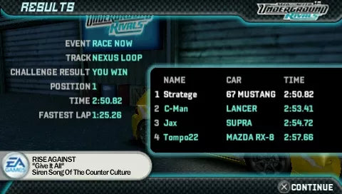 Need for Speed: Underground - Rivals - PSP spill