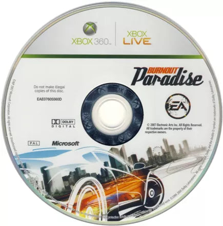 Burnout: Paradise - Xbox 360 spill - Retrospillkongen
