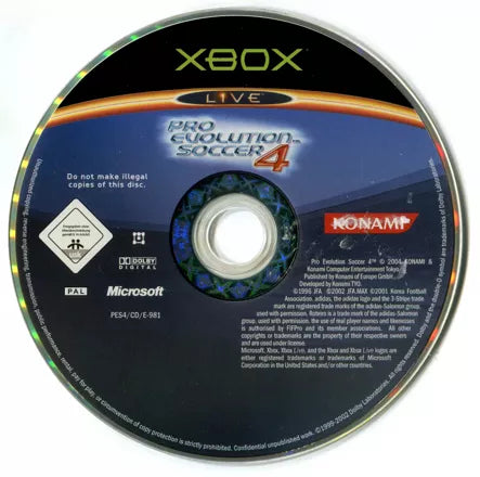 Pro Evolution Soccer 4 - Xbox spill