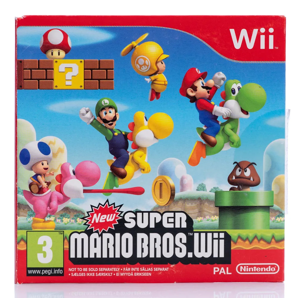 New Super Mario Bros. Wii - Wii spill (Papp-cover) - Retrospillkongen