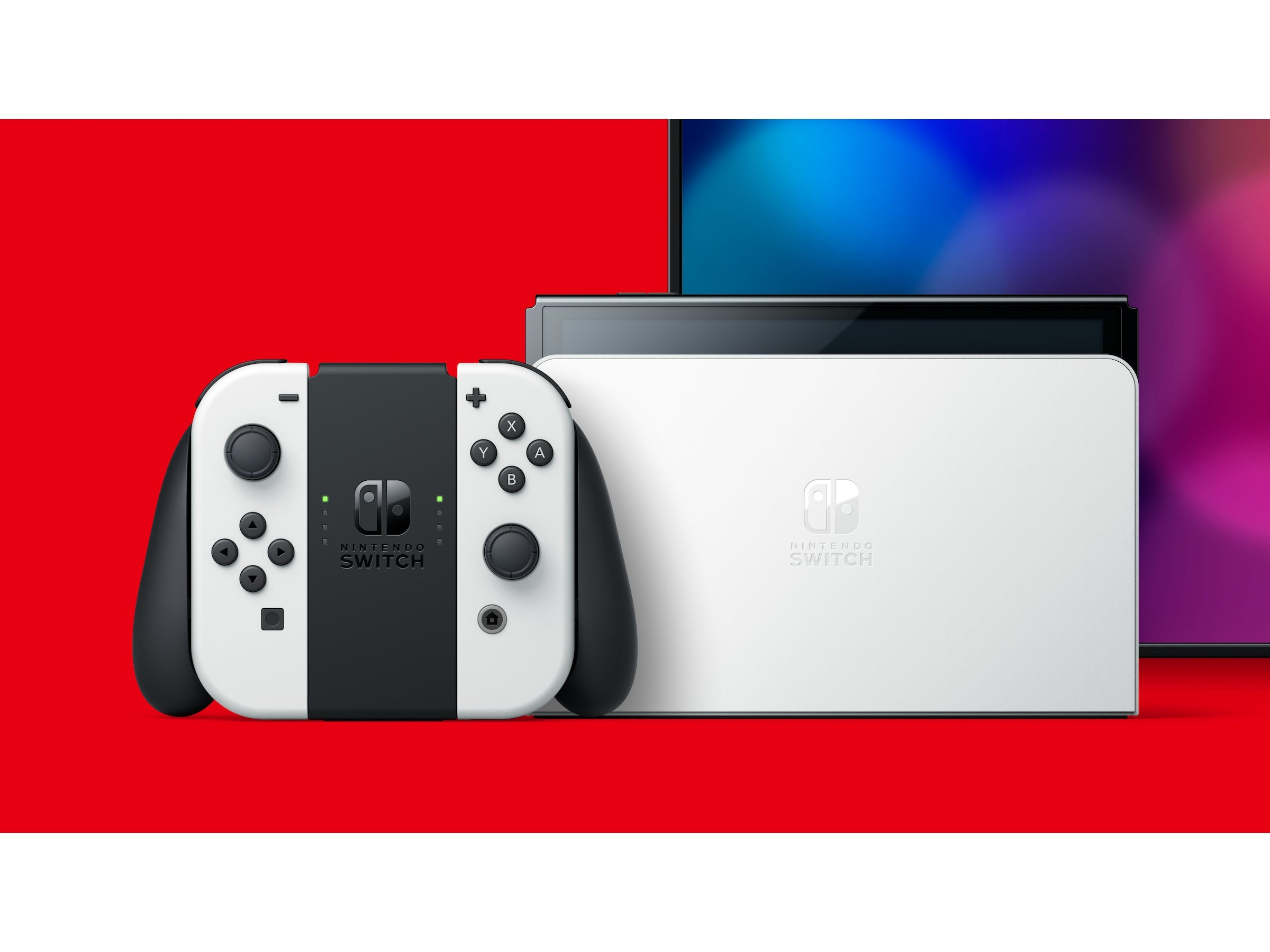 Nintendo Switch OLED spillkonsoll Hvit Komplett i Eske - Retrospillkongen