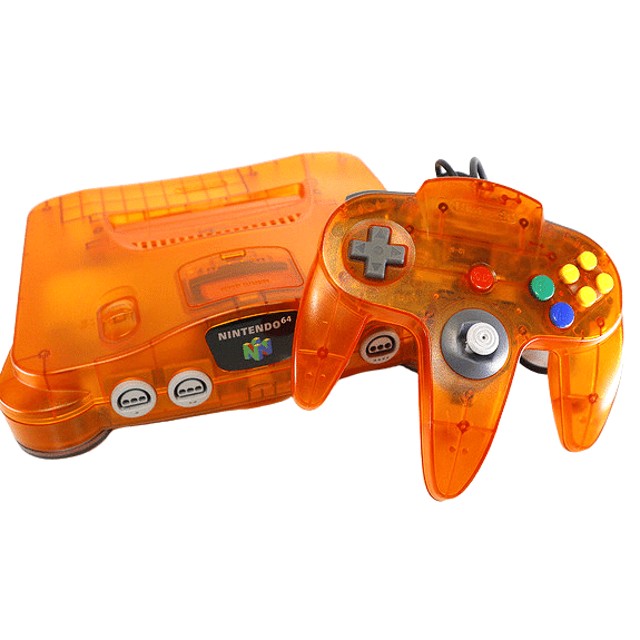 Nintendo 64 Funtastic Fire Orange Konsoll pakke - Retrospillkongen