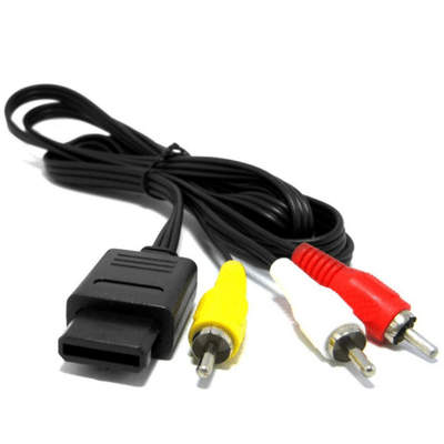 AV RCA Kabel for Nintendo Super Nintendo SNES GameCube N64 Nintendo 64 - Tilbehør - Retrospillkongen