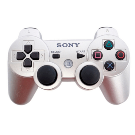 Original Silver Sony Playstation 3 PS3 Dualshock Kontroll - Tilbehør - Retrospillkongen