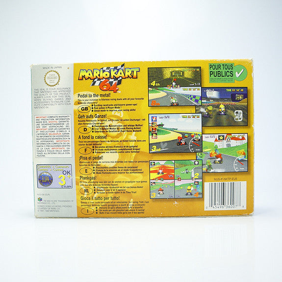 Mario Kart 64 Players Choice - Nintendo 64 spill Komplett i Eske - Retrospillkongen
