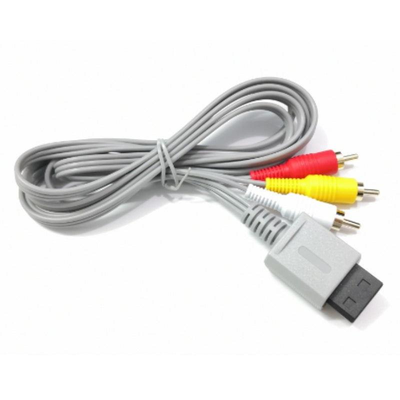 Wii AV-kabel (1,8 m) - Kompositt-/Komponent RCA-tilkobling for Nintendo Wii-konsollen - Retrospillkongen