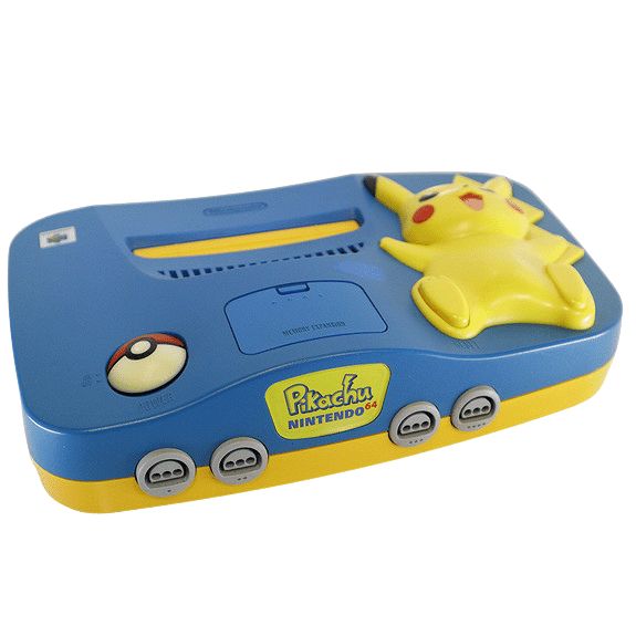 Nintendo 64 Pikachu Version Blue Yellow Konsoll pakke - Retrospillkongen