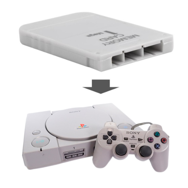 Playstation 1 minnekort 1MB - PS1 Tilbehør - Retrospillkongen