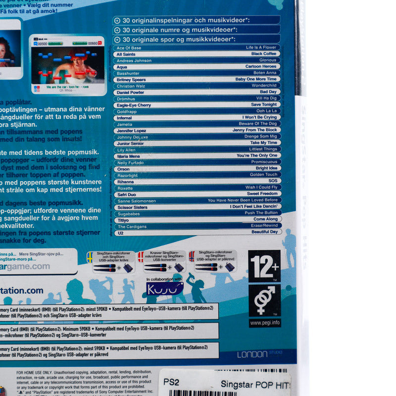 Singstar: Pop Hits - PS2 Spill - Retrospillkongen