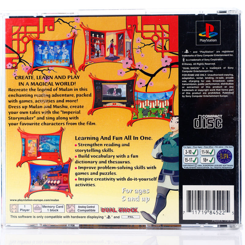 Disney's Story Studio Mulan  - PS1 spill - Retrospillkongen