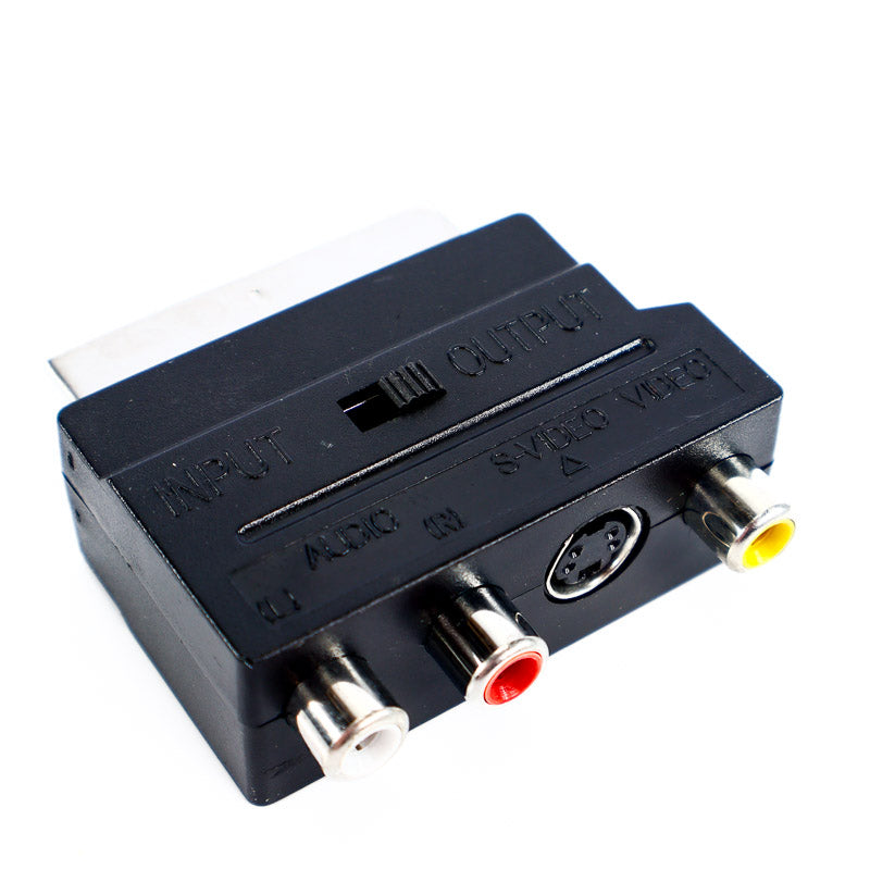 21Pin Scart Adapter AV Block: Flexibel og effektiv adapter for å koble Scart-enheter til RCA-TV-er med S-Video-port - Retrospillkongen