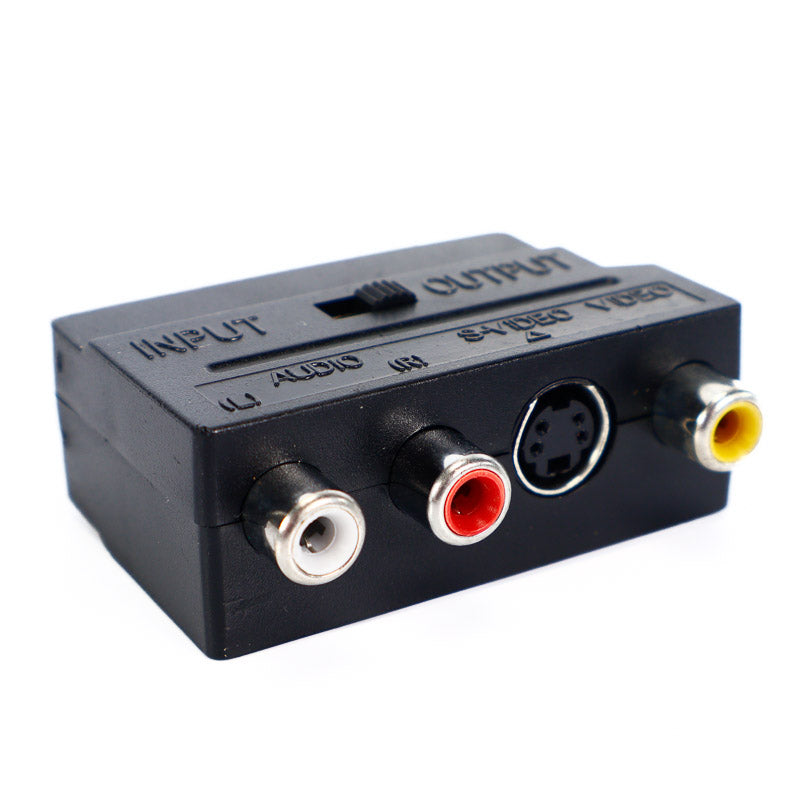 21Pin Scart Adapter AV Block: Flexibel og effektiv adapter for å koble Scart-enheter til RCA-TV-er med S-Video-port - Retrospillkongen