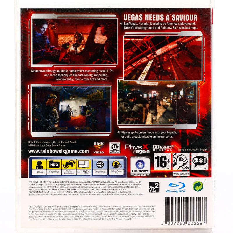 Rainbow Six: Vegas - PS3 spill - Retrospillkongen