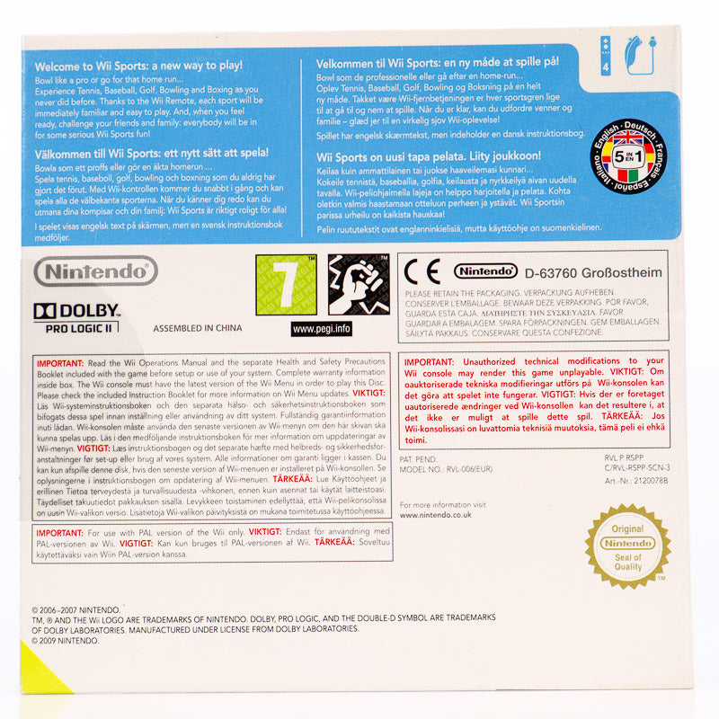 Wii Sports i papp cover - Wii spill - Retrospillkongen