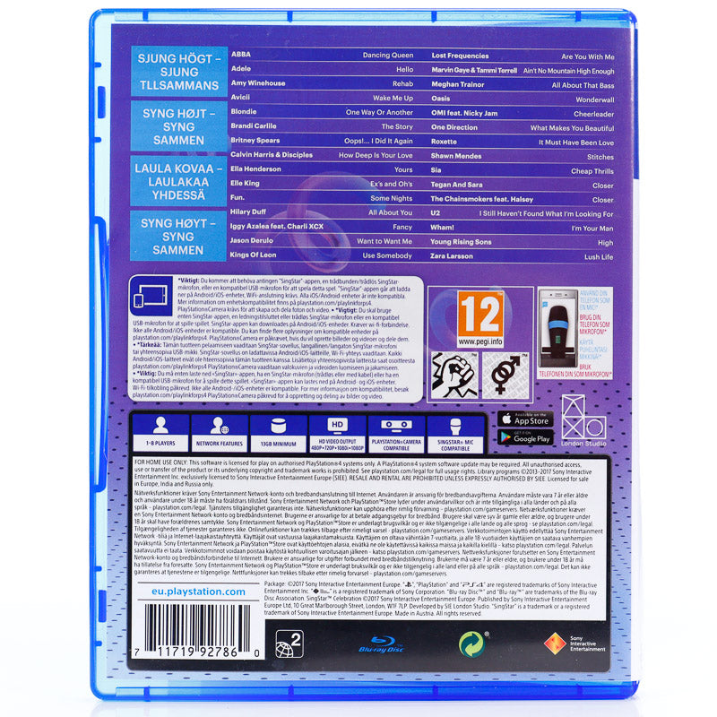Test de SingStar Celebration sur Playstation 4 Test de SingStar Celebration sur Playstation 4