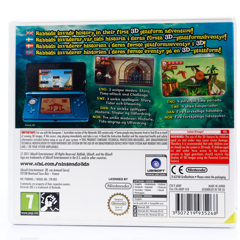 Rabbids: Travel in Time 3D - Nintendo 3DS spill - Retrospillkongen