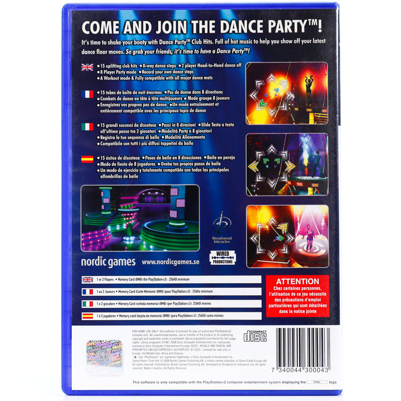 Dance Party Club Hits - PS2 spill - Retrospillkongen
