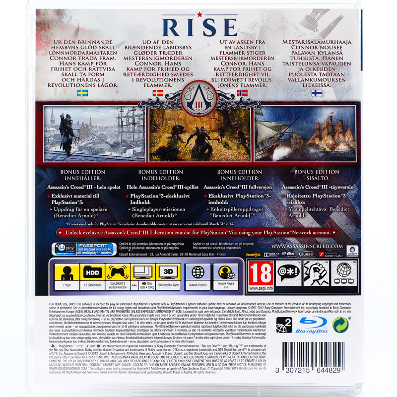 Assassin's Creed III - PS3 - Retrospillkongen