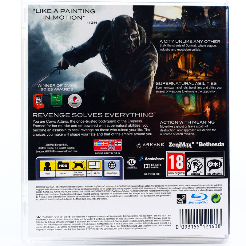 Dishonored - PS3 spill - Retrospillkongen