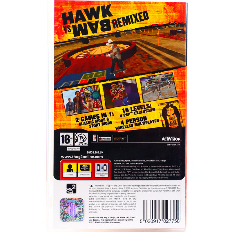 Tony Hawk's Underground 2: Remix - PSP spill - Retrospillkongen