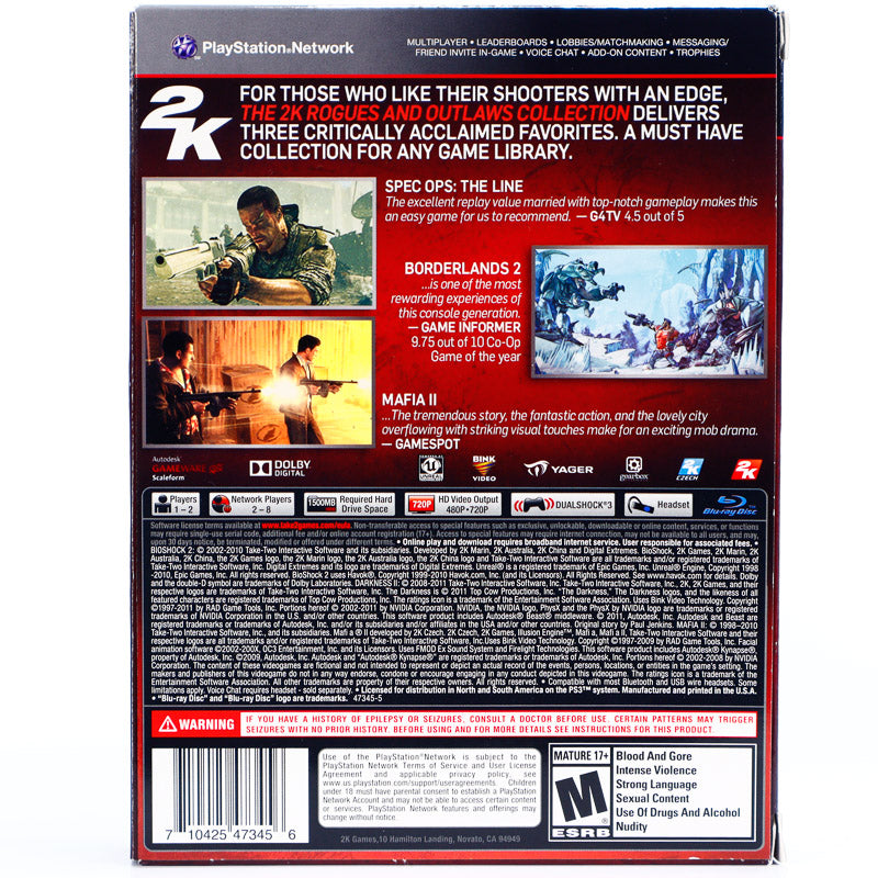 Rogues and Outlaws Collection: Spec Ops The Line, Borderlands 2, Mafia 2 - PS3 spill - Retrospillkongen