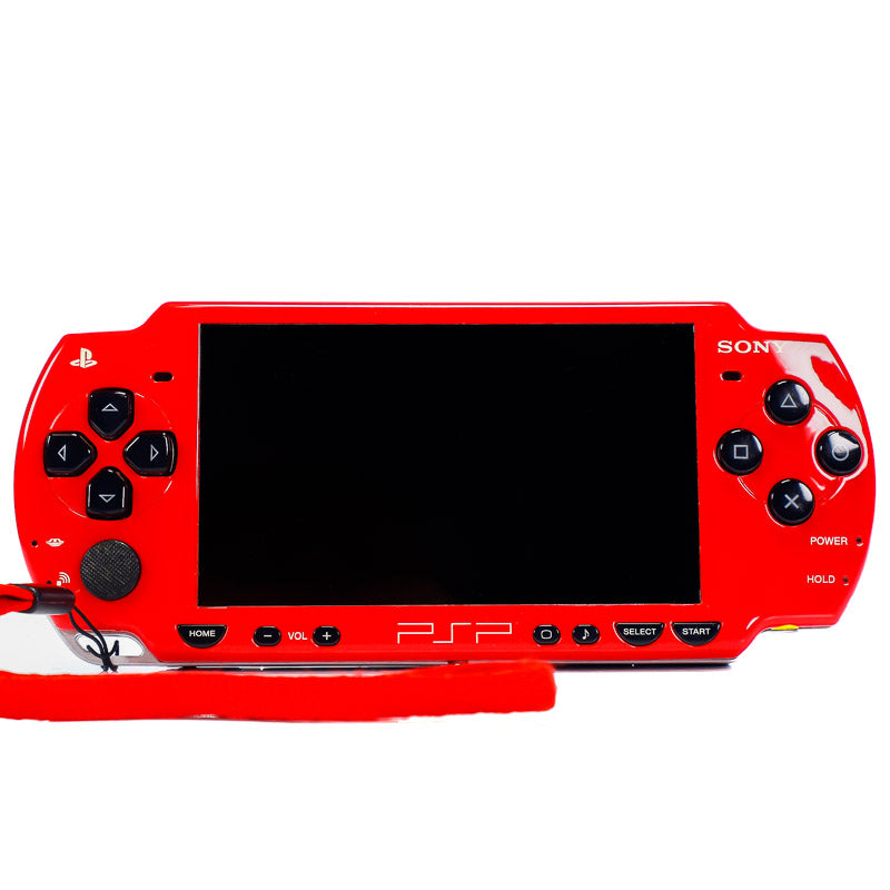 Sony PSP 2000 Håndholdt Konsoll Med Lader | Stilig Rød Cover - Retrospillkongen