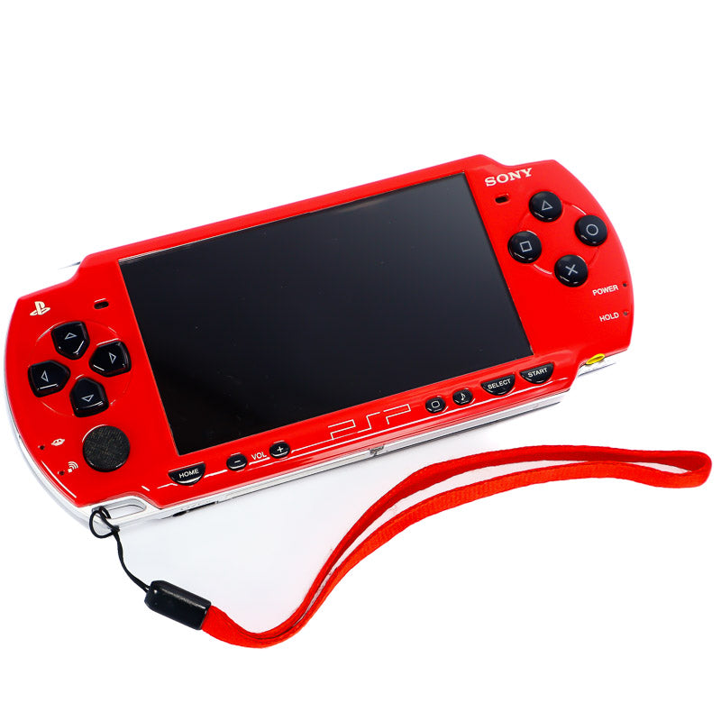 Sony PSP 2000 Håndholdt Konsoll Med Lader | Stilig Rød Cover - Retrospillkongen