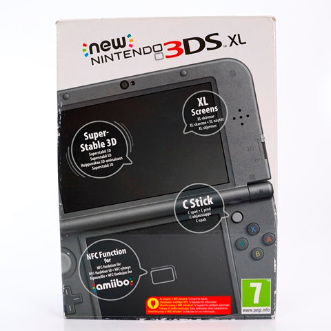 New Nintendo 3DS XL Konsoll Svart - Retrospillkongen