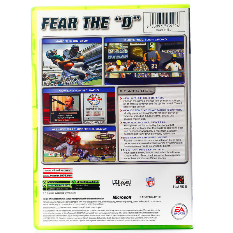 Madden NFL 2005 - Microsoft Xbox spill - Retrospillkongen