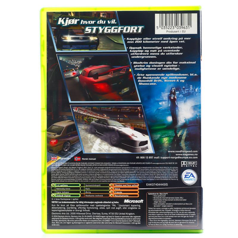 Need for Speed: Underground 2 - Original Xbox-spill - Retrospillkongen