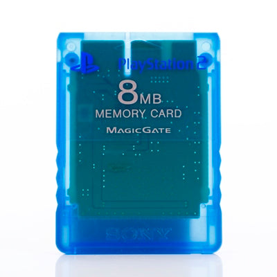 Original 8MB Memory Card Clear Blue - Playstation 2 (PS2) Tilbehør - Retrospillkongen