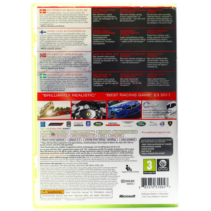 Forza Motorsport 4 - Xbox 360 spill - Retrospillkongen