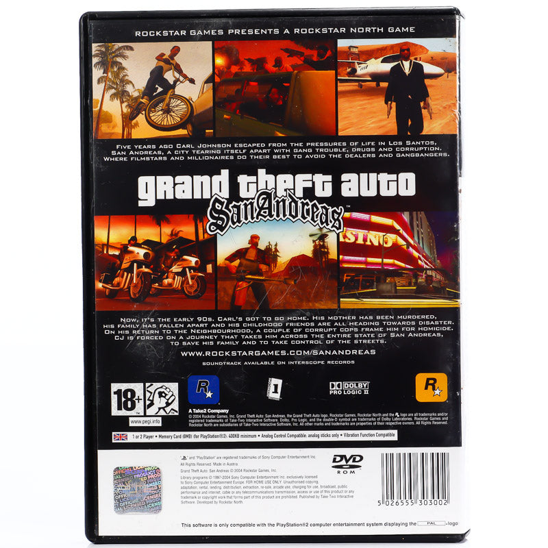 PS2 - Grand Theft Auto San Andreas GTA - Leia a descrição - Escorrega o Preço PS2 - Grand Theft Auto San Andreas GTA - Leia a descrição - Escorrega o Preço