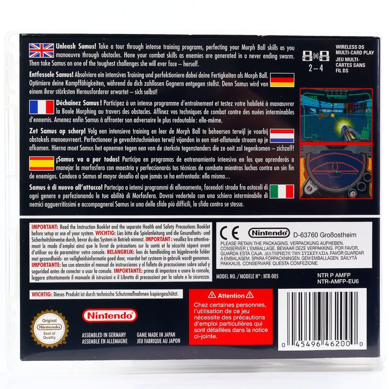 Original Nintendo DS (1. generasjon) Konsoll Pakke med Metroid Prime Hunters: First Hunt Demo - Komplett i Eske - Retrospillkongen