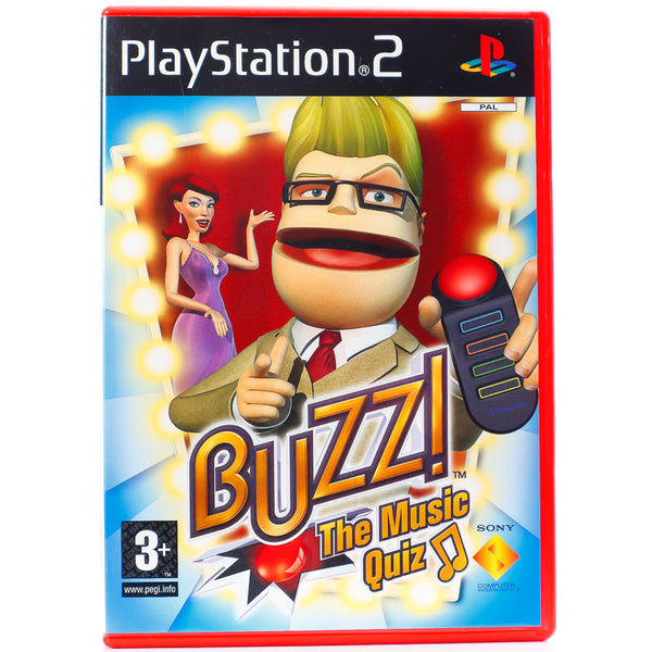 Buzz! The Music Quiz - PS2 spill (Kun Cover) - Retrospillkongen