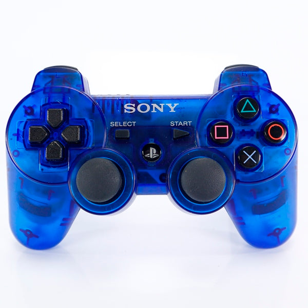 Sony Sixaxas Dual Shock 3 Playstation 3 Kontroll Clear Blue Transparent - PS3 Tilbehør - Retrospillkongen