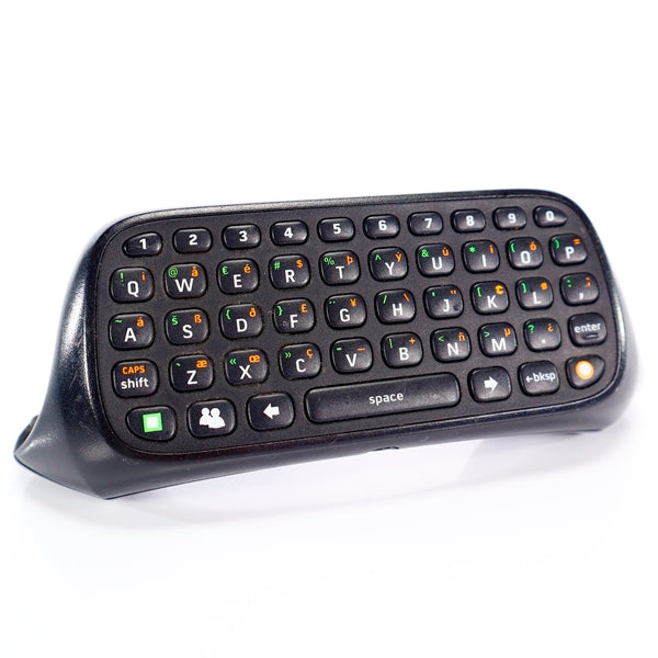 Xbox 360 Chatpad Keyboard Original Text Keypad Kontroll Sort - Tilbehør - Retrospillkongen