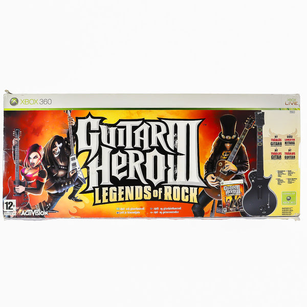 Guitar Hero III: Legends of Rock - Xbox 360 | Komplett m/ eske, spill og gitar - Retrospillkongen