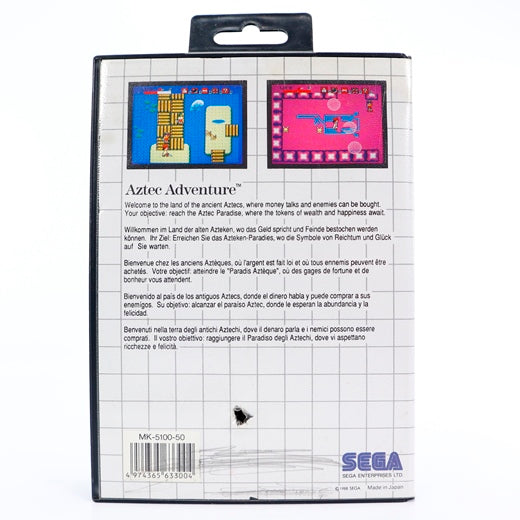 Aztec Adventure - Sega Master System spill - Retrospillkongen
