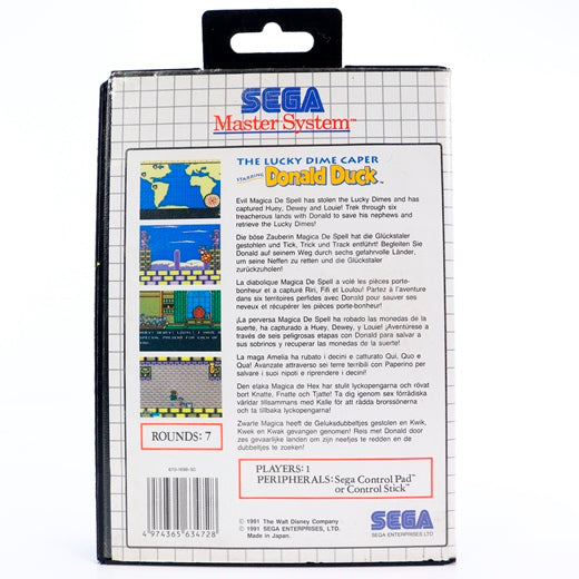 The Lucky Dime Caper starring Donald Duck - Sega Master System spill - Retrospillkongen