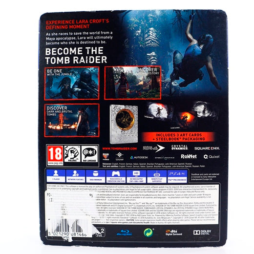 Shadow of the Tomb Raider Limited Steelbook Edition - PS4 spill - Retrospillkongen