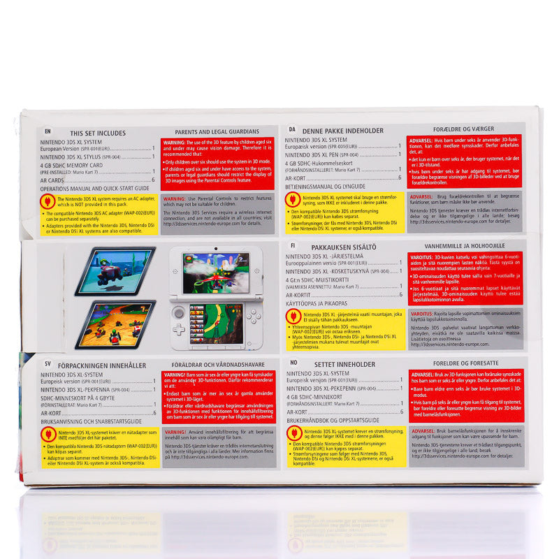 Nintendo 3DS XL Mario Kart 7 Konsollpakke | Hvit - Retrospillkongen