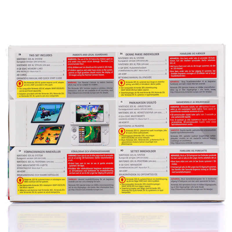 Nintendo 3DS XL Mario Kart 7 Konsollpakke | Hvit - Retrospillkongen