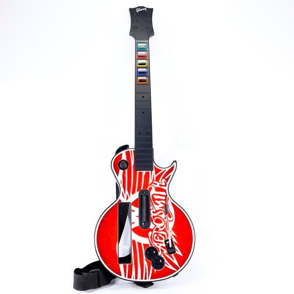 Guitar Hero Gibson Les Paul Rød Trådløs Aerosmith Kontroll til Nintendo Wii - Tilbehør - Retrospillkongen