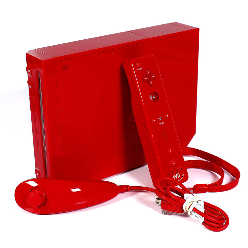 Nintendo Wii Gamecube kompatibel Konsoll Pakke | Rød - Retrospillkongen