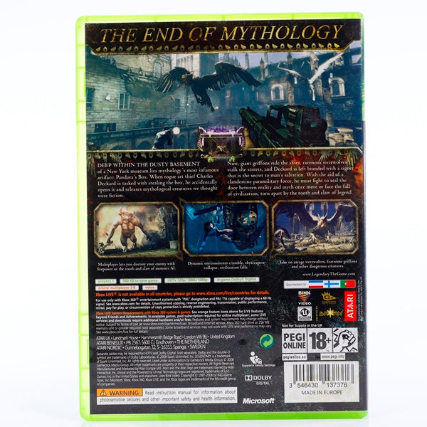 Legendary - Xbox 360 spill - Retrospillkongen