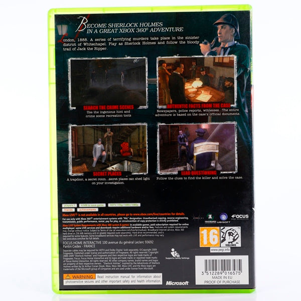 Sherlock Holmes versus Jack the Ripper - Xbox 360 spill - Retrospillkongen